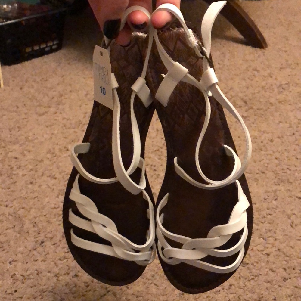 White sandals